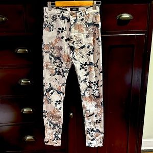 High waist floral ankle jeans by BDG